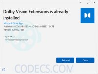 Dolby Vision Extensions 2.20400.722 screenshots