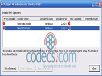XP Video Decoder Checkup Utility screenshot
